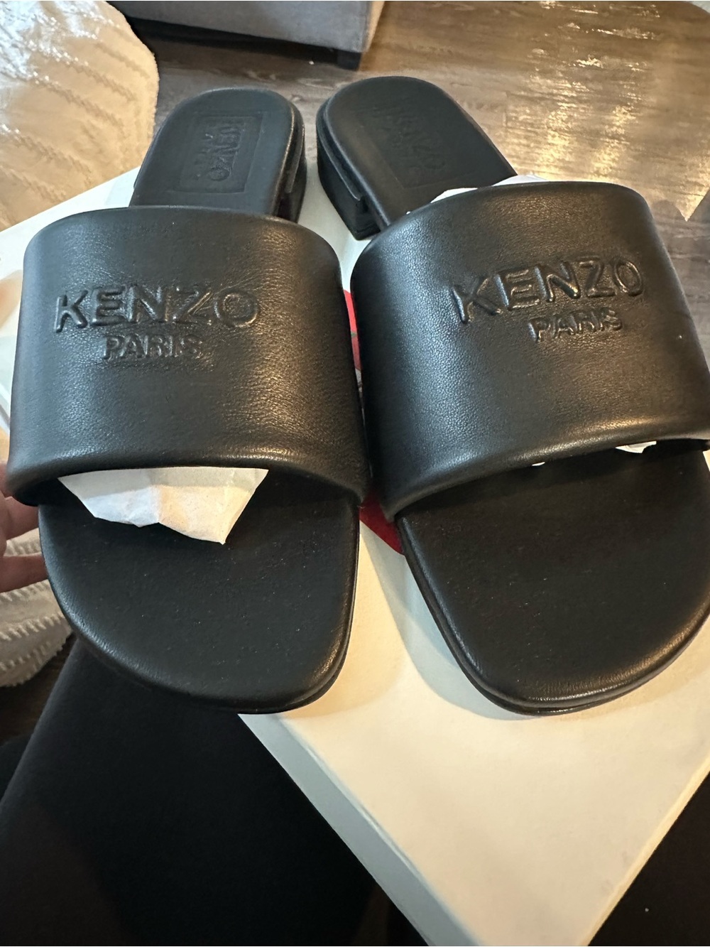 Kenzo Paris woman’s Black Slide Sandals